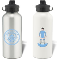 Personalised Manchester City FC Player Figure Aluminium Sports Water Bottle