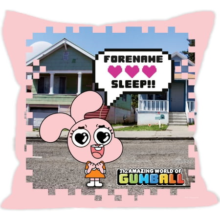Personalised Gumball Anais Pink Cushion - 45x45cm