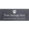 Personalised Paw Print Motif Natural Slate Sign Garden Plaque With Wall Fixings - 25x10cm