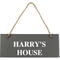 Personalised Hanging Rectangle Slate Plaque Sign - 25x10cm - Outdoor Garden Shed Sign