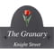 Personalised Tulip Flower Motif Slate House Name Or Number Plaque/Sign - 25x20cm