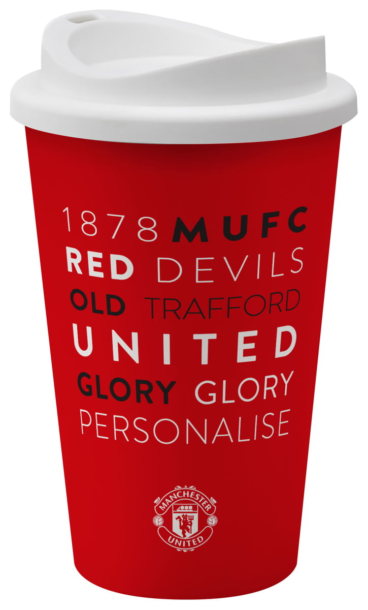 Personalised Manchester United FC Word Collage 350ml Reusable Tea ...