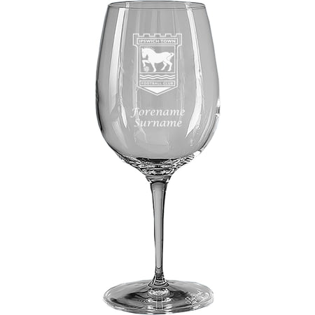 Personalised Ipswich Town FC Personalised Crest Wine Glass