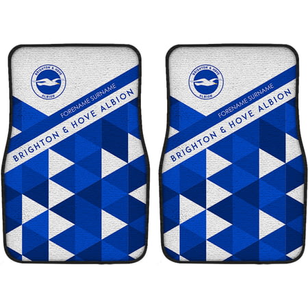 Personalised Brighton & Hove Albion FC Patterned Front Car Mats