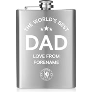Personalised Chelsea FC World's Best Dad Hip Flask