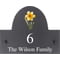 Personalised Daffodil Flower Motif Slate House Name Or Number Plaque/Sign - 25x20cm