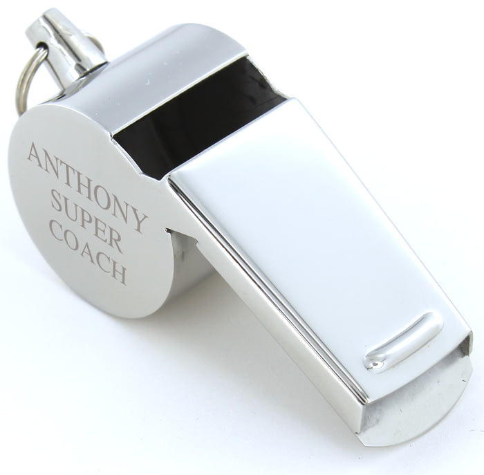 Personalised Engraved Stainless Steel Whistle In T Box Great T For Teachers And Coaches