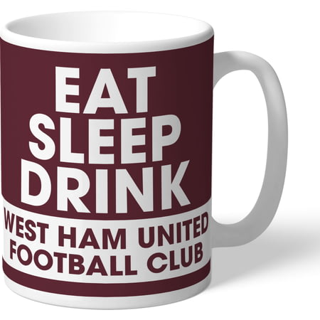 Personalised West Ham United FC Eat Sleep Drink Mug
