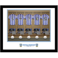 Personalised Sheffield Wednesday FC Dressing Room Shirts Framed Print