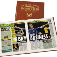 Personalised Ipswich Football Newspaper Book - A3 Leatherette Cover