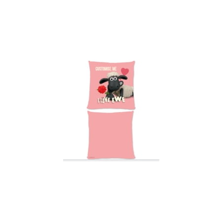 Personalised Shaun The Sheep Valentines 'I Love Ewe' Large Cushion - 45x45cm