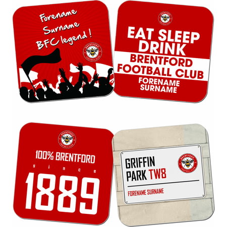 Personalised Brentford FC Coasters