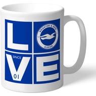 Personalised Brighton & Hove Albion FC Love Mug