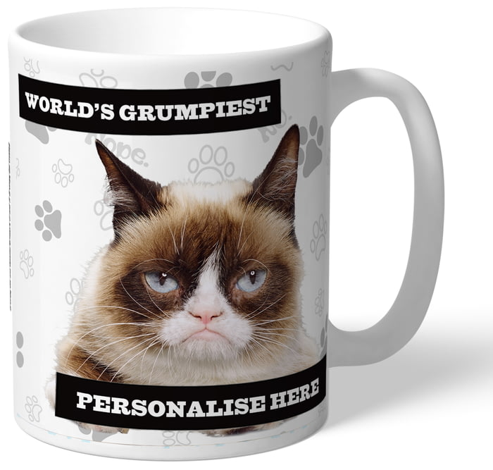 Personalised Grumpy Cat - Worlds Grumpiest Mug from Go Find A Gift