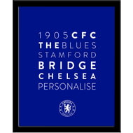 Personalised Chelsea FC Word Collage Framed Print
