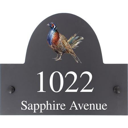 Personalised Pheasant Wildlife Animal Motif Slate House Name Or Number Plaque/Sign - 25x20cm