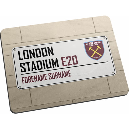 Personalised West Ham United FC Street Sign Mouse Mat