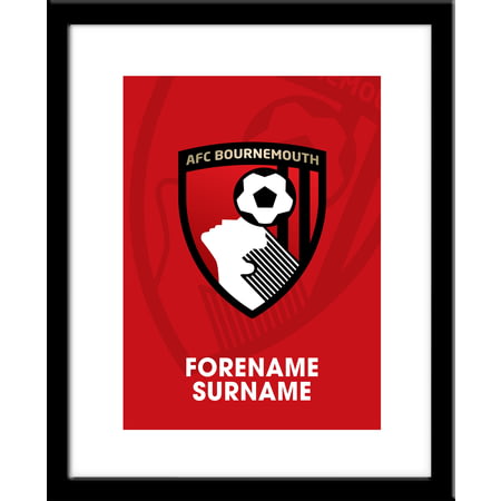 Personalised AFC Bournemouth Bold Crest Framed Print