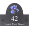 Personalised Iris Flower Motif Slate House Name Or Number Plaque/Sign - 25x20cm