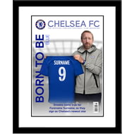 Personalised Chelsea FC Magazine Front Cover Framed Print