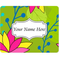 Personalised Neon Flower Pattern Mouse Mat