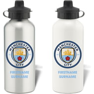 Personalised Manchester City FC Bold Crest Aluminium Sports Water Bottle