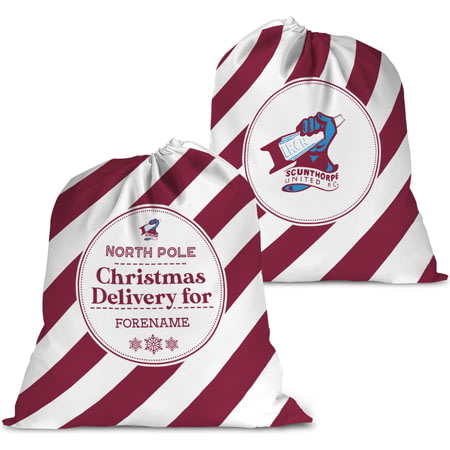 Personalised Scunthorpe United FC FC Christmas Delivery Large Fabric Santa Sack