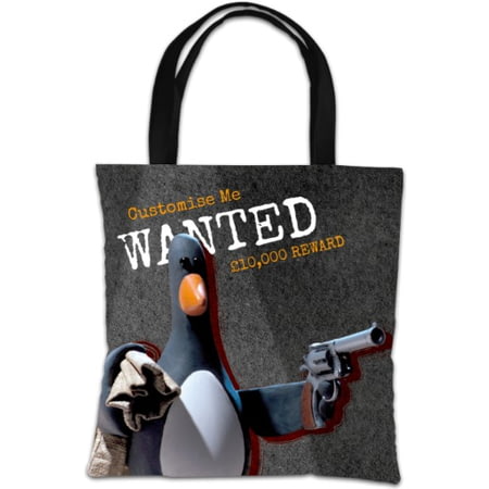 Personalised Wallace And Gromit Feathers "Wanted" Tote Bag