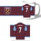 Personalised West Ham United FC Shirt Mug & Coaster Set