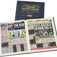 Personalised Bristol Rovers Football Newspaper Book - A3 Leather Cover