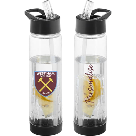 Personalised West Ham United FC Crest Fruit Infuser Sports Water Bottle - 740ml