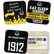 Personalised Hebburn Town FC Coasters