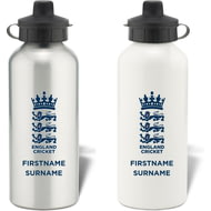 Personalised England Cricket Bold Crest Water Bottle