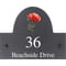 Personalised Poppy Flower Motif Slate House Name Or Number Plaque/Sign - 25x20cm