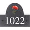 Personalised Poppy Flower Motif Slate House Name Or Number Plaque/Sign - 25x20cm