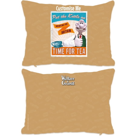 Personalised Wallace And Gromit "Put The Kettle On" Rectangle Cushion - 45x30cm