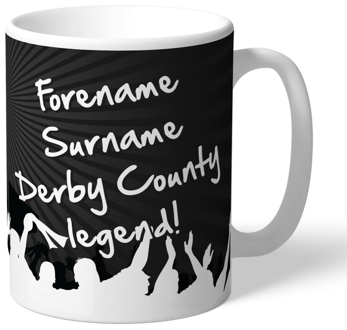 Personalised Derby County Legend Mug from Go Find A Gift