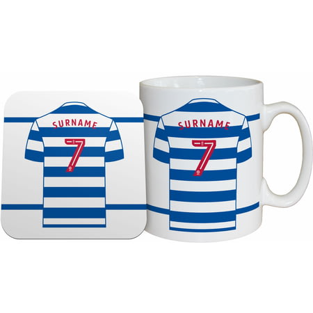 Personalised Queens Park Rangers FC Shirt Mug & Coaster Set