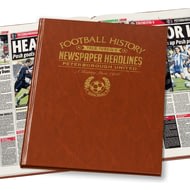 Personalised Peterborough United Football Newspaper Book - A3 Leatherette Cover