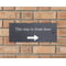 Personalised Right Arrow Below Text Natural Slate Sign Garden Plaque With Wall Fixings - 25x10cm