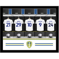 Personalised Leeds United FC Dressing Room Shirts Framed Print