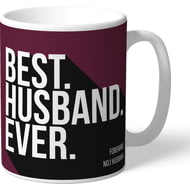 Personalised Burnley FC Best Husband Ever Mug