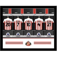 Personalised Sunderland AFC Dressing Room Shirts Framed Print