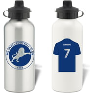 Personalised Millwall FC Shirt Aluminium Sports Water Bottle