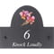 Personalised Orchid Flower Motif Slate House Name Or Number Plaque/Sign - 25x20cm