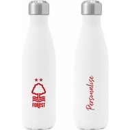 Personalised Nottingham Forest FC Crest Insulated Water Bottle - White