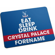 Personalised Crystal Palace FC Eat Sleep Drink Mouse Mat