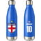 Personalised England World Cup Blue Insulated Water Bottle