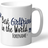 Personalised Tottenham Hotspur FC Best Girlfriend In The World Mug