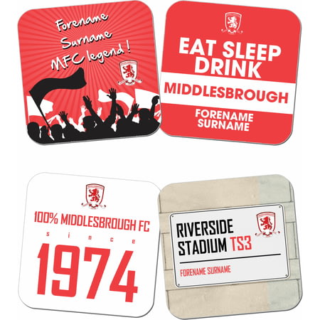 Personalised Middlesbrough FC Coasters